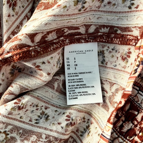 American Eagle Paisley Rust Romper - Picture 4 of 4